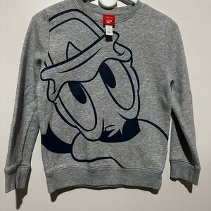 Disney Gray Crewneck Sweater with Character Outline